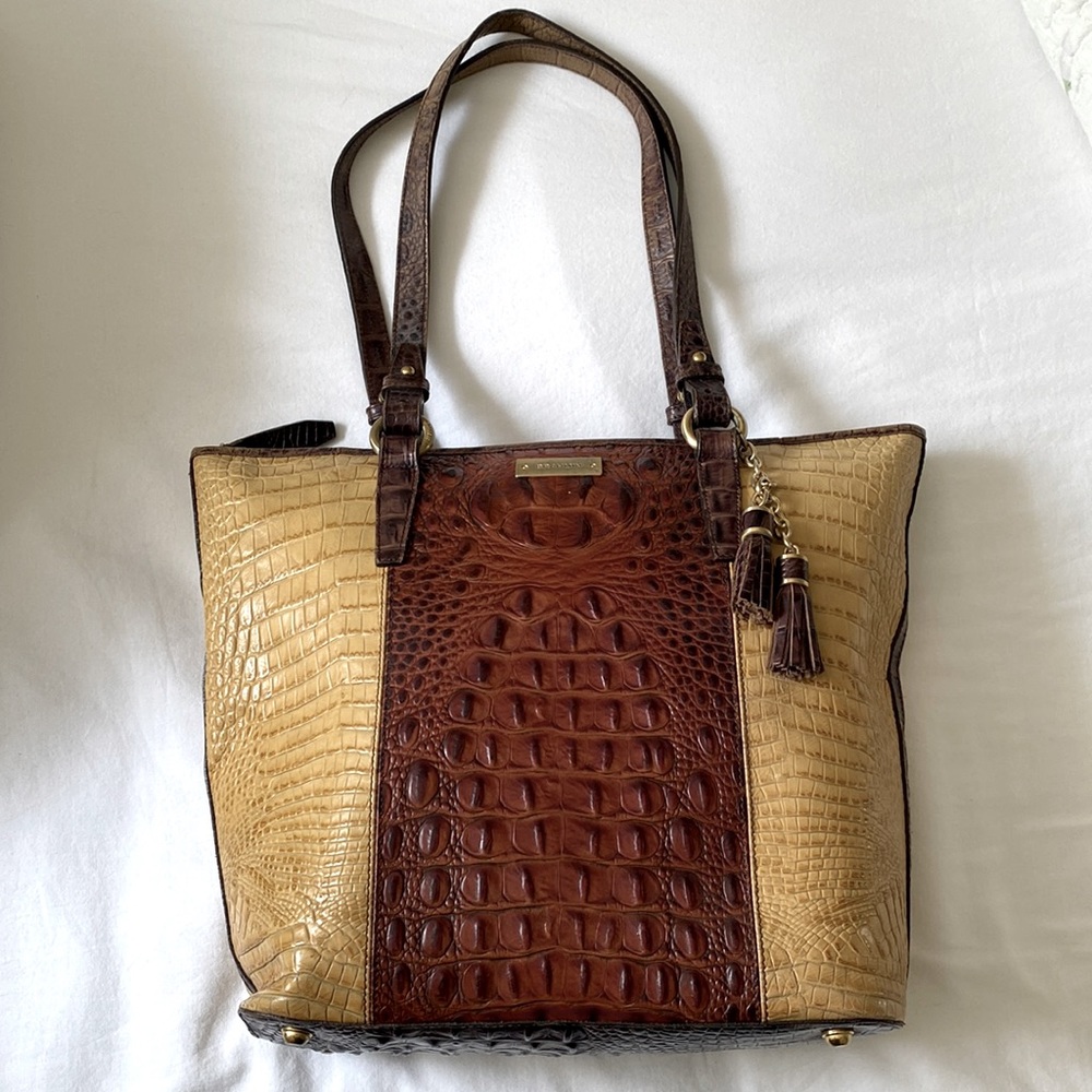 Brahmin croc tote bag